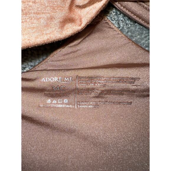 34C Adore Me Bra Wirefree No Wire Wireless Comfort Racerback Pull Over Tan - Picture 6 of 6